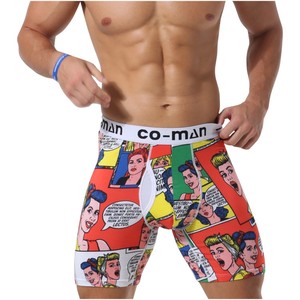 ملابس داخلية رجالية بطباعة رقمية، سراويل بوكسر مخصصة مطبوعة من الفيسكوز والخيزران، ملابس داخلية ناعمة ومريحة بفتحة أمامية - Product Image 3