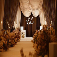 Rideau de fond de scène marron pour mariage, couleur caramel mocha café, pour réception, banquet, scène, plafond, décoration d'événements