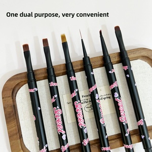 High Quality Double Head Nail Art <b>Brush</b> Painting Line Nail <b>Brush</b> SET Factory Customized OEM/ODM - Product Image 3