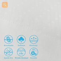 Tissu de sport en polyester jacquard à sublimation par transfert thermique 180GSM blanc