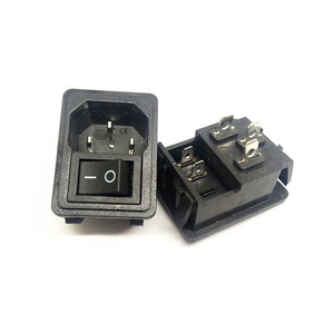 10A 250V 3Pin IEC320 C14 Inlet Module <b>Plug</b> <b>With</b> <b>Switch</b> Male Power - Product Image 1