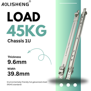 Glissières de tiroir de rack de serveur à extension complète AOLISHENG, robustes, pour armoires de données - Product Image 4