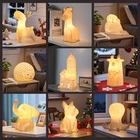 Nouvelle Lampe de Nuit en Porcelaine en Forme de Pieuvre, Décoration d'Intérieur Créative, Cadeau pour Enfants, Veilleuse LED de Chevet, Personnalisation Acceptée