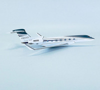 Modèle d'avion en métal moulé sous pression Gulfstream G600 de 16 cm pour exposition, fourni directement par l'usine