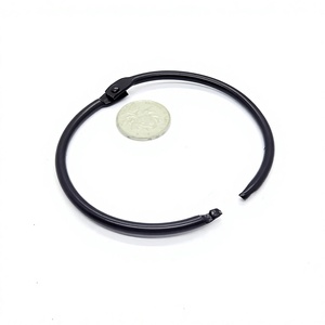 Yiwang วงแหวน3นิ้ว76มม. โลหะสีดำหลวมหนังสือแหวนบานพับ - Product Image 2