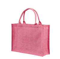 Sac fourre-tout en jute bordeaux personnalisé pour femme, grande capacité, écologique, prix de gros abordable, idéal pour les cadeaux