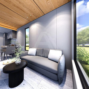 Maison conteneur modulaire à deux étages pour influenceurs, avec façade commerciale, utilisable comme boutique ou hall d'exposition, pour petite ville - Product Image 6