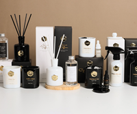 Ensemble diffuseur de parfum sans flamme fait main Homeflower Factory Fire Indoor Long Lasting avec bâtonnets en rotin et cristal