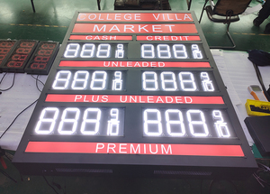 Tùy chỉnh lớn Xăng DIESEL RF từ xa trạm xăng dầu giá Changer 7 đoạn hiển thị tủ điện tử <span class=keywords><strong>LED</strong></span> scoreboard - Product Image 2