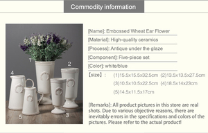 Vase en céramique blanc simple de haute qualité, style moderne, décoration de style méditerranéen pour la maison et le jardin - Product Image 4