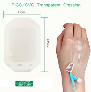 10*12cm plester luka transparan tahan air sekali pakai plester pertolongan pertama perban bedah untuk memperbaiki kateter vena pusat - Product Image 4