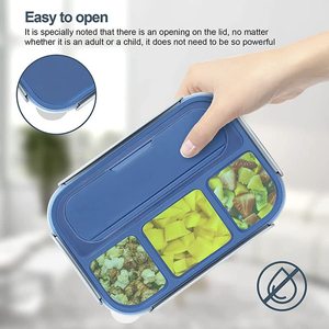 Boîte à lunch chauffable B135 à 4 compartiments, étanche, pour adultes et enfants, de qualité alimentaire, réutilisable - Product Image 2