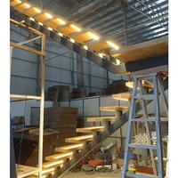 VIKO Escalier moderne en bois à LED Mono Stringer Escalier