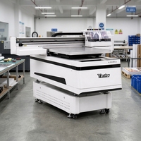 Impresora Plana UV6090 de Yinstar con 3 Cabezales Epson I3200U1, Software FlexiPRINT para Impresión de Logotipos en TPU