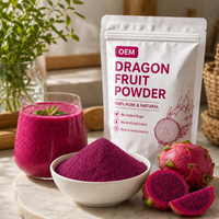 Roze Drakenvruchtpoeder Pitaya Poeder Natuurlijk Fruitpoeder Drank Bakken Private Label OEM ODM Groothandel Leverancier Fabriek