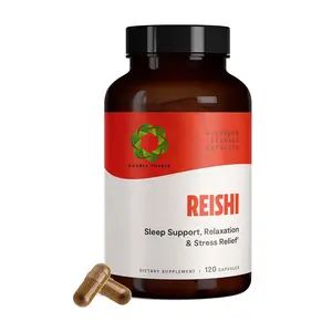 유기농 Reishi 버섯 캡슐 장수를위한 보충제 전체 자실체 및 포자에서 농축 추출물
