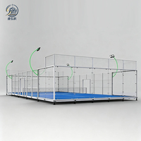 Vente flash : terrain de padel mobile, design démontable, structure en acier, terrain de padel galvanisé à chaud