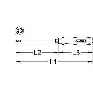 Destornillador KS TOOLS ERGOTORQUE WOODmax, PZ1 - Product Image 2