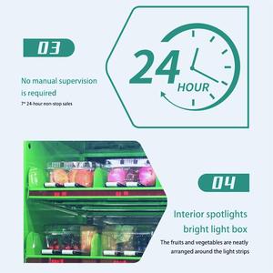 Xy thực phẩm tươi Rau Trái Cây salad lạnh máy bán hàng tự động với dài theo dõi thang máy đồng xu thanh toán hệ thống & SDK chức năng - Product Image 4