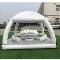 Nouvelle Conception - Île Flottante Gonflable pour Piscine - Tente Aquatique - Plateforme - Tente - Matériel PVC - Portable - Taille Personnalisable