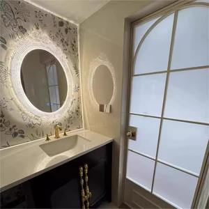 モダンLEDライトドレッサーランプタッチコントロール防霧化粧品ミラー寝室用浴室トワイライトアクリルフレーム金属素材 - Product Image 3