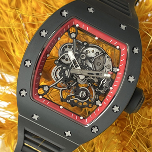 <span class=keywords><strong>Montre</strong></span> de luxe pour <span class=keywords><strong>homme</strong></span>, automatique mécanique, avec balancier et ressort de balancier authentiques, boîtier tonneau en céramique, squelette, étanche renforcée - Product Image 6