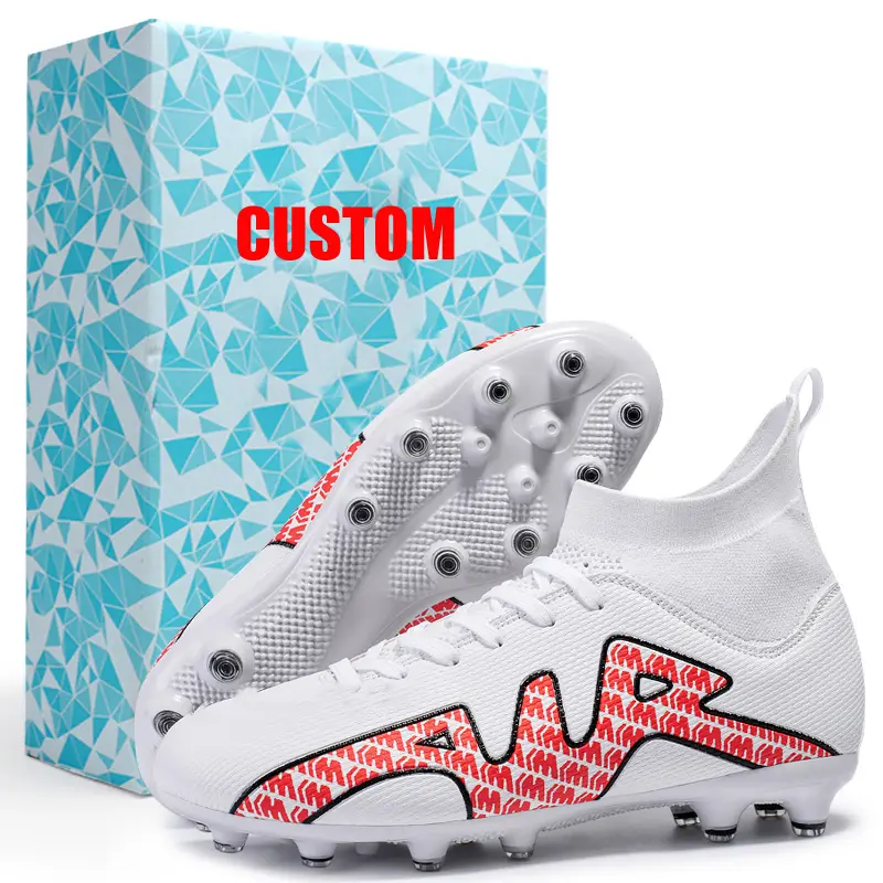 Botas de fútbol profesionales personalizadas para hombre, zapatos deportivos AG SG, Superfly, cr7, talla para niños