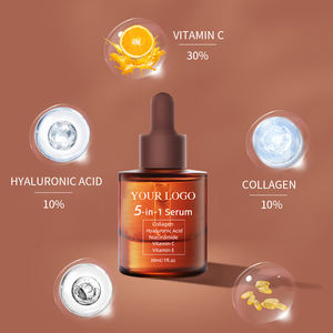 Suero Facial Blanqueador 5 en 1 de Marca Privada OEM con Ácido Hialurónico, Vitamina C, E, Colágeno y Nicotinamida - Product Image 3