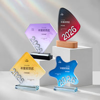 Nouveau Trophée Annuel en Cristal Personnalisé Haut de Gamme pour Réunion Annuelle, Récompense des Employés Exceptionnels, Trophée Commémoratif de Groupe
