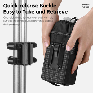 Sacoche de guidon pliable pour vélo, idéale pour les trajets urbains et le cyclisme en extérieur, en TPU/Polyester, portable et légère - Product Image 3
