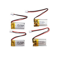 بطارية ليثيوم بوليمر قابلة لإعادة الشحن معتمدة من IEC62133، أصغر بطارية ليثيوم بوليمر صغيرة 3.7 فولت DTP 401220 60 مللي أمبير مع موصل JST-PH