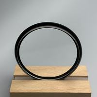 Bague de bouton audio en verre avec bord en escalier Corning, forme arrondie et impression de qualité supérieure pour amplificateur, harmonie tactile et visuelle
