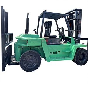 Used <b>forklift</b> Mitsubishi 7 Ton Diesel Counterbalance <b>Forklift</b> 4X4 Rough Terrain Seated Operation Green Color - Product Image 1