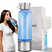 Meilleure vente 420ml USB Portable verre verres hydrogène générateur d'eau alcaline fabricant eau ioniseur bouteille