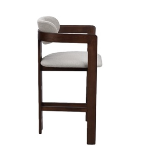 Chaises de bar en gros, rembourrées en tissu avec dossier <span class=keywords><strong>et</strong></span> accoudoirs, pour îlot de <span class=keywords><strong>cuisine</strong></span>, tabourets de bar en <span class=keywords><strong>bois</strong></span>, tabourets de comptoir, tabourets de bar - Product Image 3