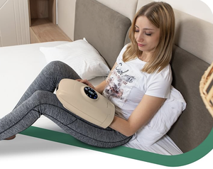 Touchscreen massaggiatore mano Cordless 6 livelli di pressione punto terapia con vibrazione e calore del prodotto per massaggio del palmo della mano - Product Image 6