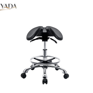 Silla Ergonómica de Laboratorio con Ruedas Silenciosas, Asiento Inclinable hacia Adelante, Tapizado en PU Negro, Ajustable y Antiestática, para Técnicos - Product Image 6