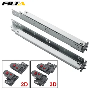 מלא אמריקאי סוג 21 אינץ Rail Heavy Duty הזזה דלת מתכוונן Undermount רך לסגור מגירת שקופיות