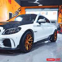 Kit carrosserie pour Mercedes Benz Classe C C250 C300 W205 GTR Style Pare-chocs Aileron de Capot Jupe Latérale Arches de Roue Facelift Auto Parts