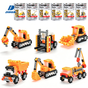 Série de kits de <span class=keywords><strong>perles</strong></span> à fusionner 3D pour voitures d'ingénieurs, pour l'éducation et l'artisanat créatif DIY des enfants, développement de la motricité fine - Product Image 1