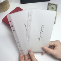 Pochette de budget personnalisée A5 A6 A7 simple et durable, à feuilles mobiles, avec lamination mate, pochette pour argent, enveloppe en vélin à police cursive