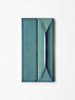 Carrelage céramique 3D en relief, fait main, concave, brillant, couleur Teal, style métro, le plus populaire, artistique, vintage, pour extérieur, salle de bain et crédence de cuisine