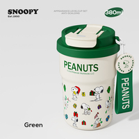 Tasse à café Snoopys en acier inoxydable 304, double paroi isolée, gobelet de voyage portable avec couvercle à pendentif, gourde sportive pour activités de plein air