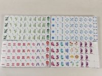 Tuiles de Mahjong américaines en bambou floral chinois personnalisées OEM, 166 pièces, en acrylique blanc, pour femmes, collection de loisirs, cadeau en gros