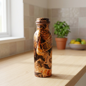 Bouteille d'eau 100% cuivre, impression personnalisée OEM, écologique, qualité alimentaire, compatible lave-vaisselle, anti-corrosion, résistante à l'eau bouillante B - Product Image 1
