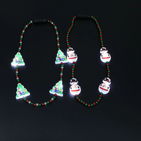 Collar de Cuentas de Mardi Gras de 46 Pulgadas con Luces LED Intermitentes para el Carnaval de Martes Grueso 2026