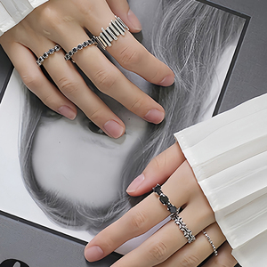 Vintage Gothic <strong>Ring</strong> With Zircon Womens 925 Sterling Silver Fashion Adjustable <strong>Stack</strong> <strong>Rings</strong> Custom Fine Gemstone Jewelry Wholesale - Product Image 4