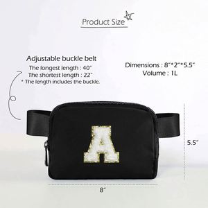 Bolso de Pecho Impermeable para Mujer, Riñonera Deportiva con Letras Bordadas, para Correr, con Espacio para Teléfono - Product Image 3