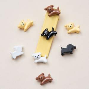 Nouveauté JC : Breloques en résine pour chien, forme irrégulière, quatre couleurs, mignonnes, pour DIY, pinces à cheveux, petits accessoires, coque de téléphone - Product Image 3