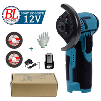 Mini meuleuse d'angle portative alimentée par batterie 12V, machine de polissage et de découpe industrielle à main, sans fil, avec déclencheur